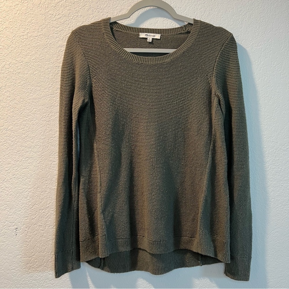 Women’s Madewell green medium knit pullover sweater size XS